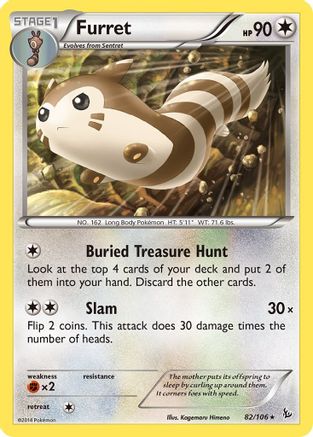 Furret 082/106 - Reverse Holofoil XY Flashfire - Rare