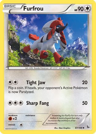 Furfrou 087 XY Flashfire - Uncommon