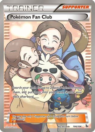 Pokemon Fan Club (106 Full Art) (106 Full Art) 106 - Holofoil XY Flashfire - Ultra Rare