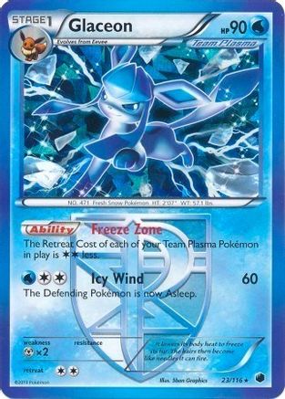 Glaceon (BW Plasma Freeze) 023/116 - Holofoil Deck Exclusives - Holo Rare