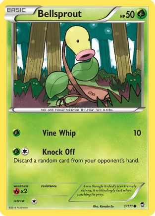 Bellsprout 001 - Reverse Holofoil XY Furious Fists - Common
