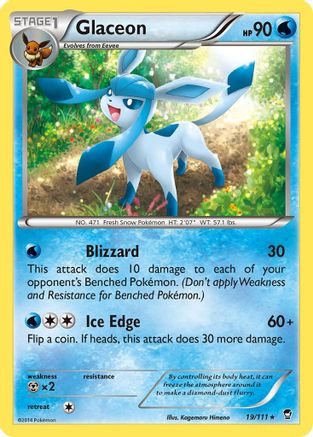 Glaceon 019 XY Furious Fists - Rare