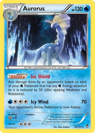 Aurorus 026 XY Furious Fists - Rare