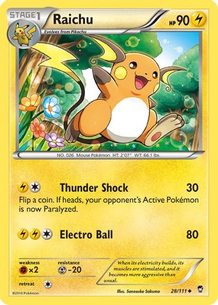 Raichu 028 XY Furious Fists - Uncommon