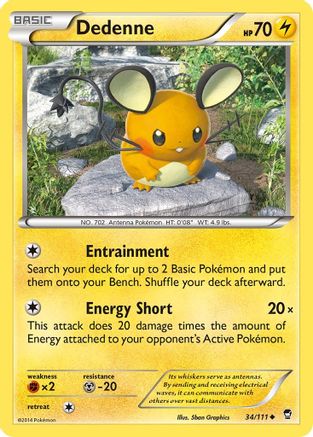 Dedenne 034 - Reverse Holofoil XY Furious Fists - Uncommon
