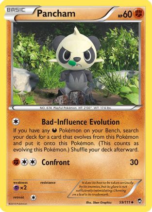 Pancham (59) (59) 059/111 - Reverse Holofoil XY Furious Fists - Uncommon