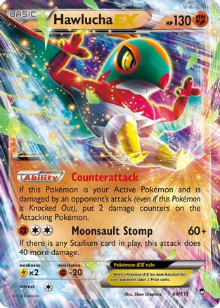 Hawlucha EX 064 - Holofoil XY Furious Fists - Ultra Rare