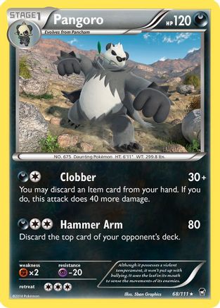 Pangoro 068 XY Furious Fists - Rare