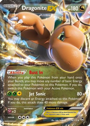 Dragonite EX 074 - Holofoil XY Furious Fists - Ultra Rare