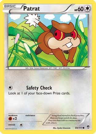 Patrat 084 - Reverse Holofoil XY Furious Fists - Common