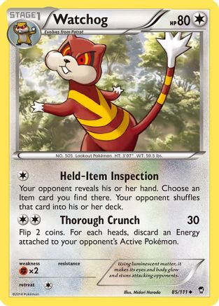 Watchog 085 XY Furious Fists - Uncommon