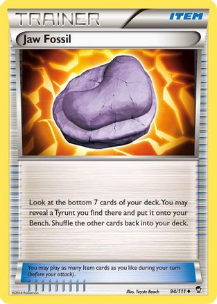 Jaw Fossil 094/111 - Reverse Holofoil XY Furious Fists - Uncommon