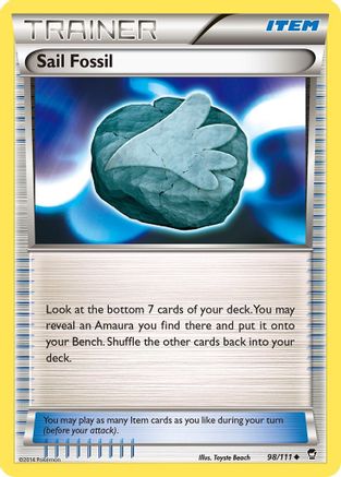 Sail Fossil 098/111 XY Furious Fists - Uncommon
