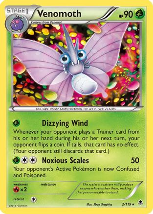 Venomoth 002/119 XY Phantom Forces - Rare
