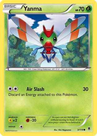 Yanma - Reverse Holofoil XY Phantom Forces - Common