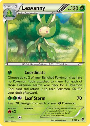Leavanny 007 - Reverse Holofoil XY Phantom Forces - Rare