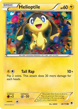 Helioptile (28) - Reverse Holofoil XY Phantom Forces - Common