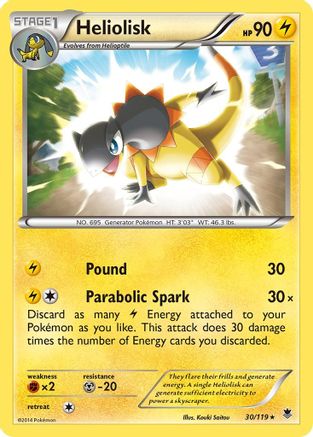 Heliolisk - Reverse Holofoil XY Phantom Forces - Holo Rare