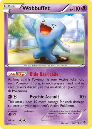 Wobbuffet 036 XY Phantom Forces - Uncommon