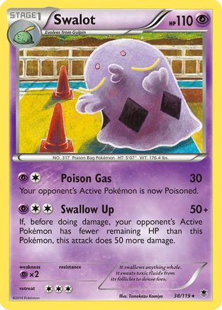 Swalot 038/119 - Reverse Holofoil XY Phantom Forces - Rare