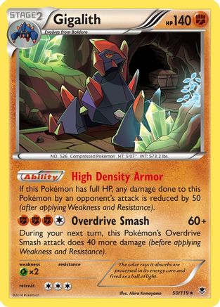 Gigalith - Reverse Holofoil XY Phantom Forces - Holo Rare