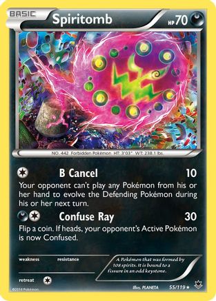 Spiritomb 055 - Reverse Holofoil XY Phantom Forces - Rare
