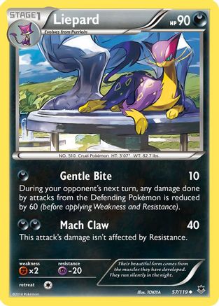 Liepard - Reverse Holofoil XY Phantom Forces - Uncommon