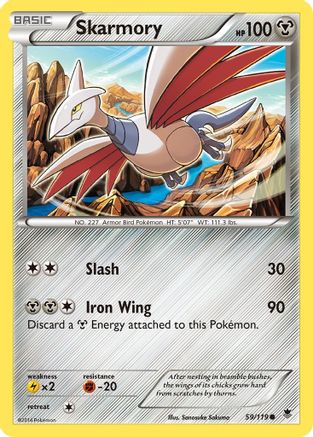 Skarmory - Reverse Holofoil XY Phantom Forces - Common