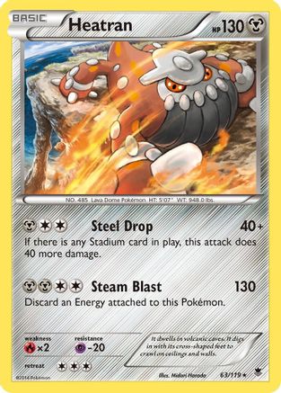 Heatran - Reverse Holofoil XY Phantom Forces - Holo Rare
