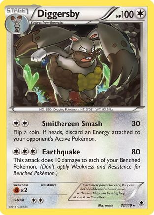 Diggersby - Reverse Holofoil XY Phantom Forces - Rare
