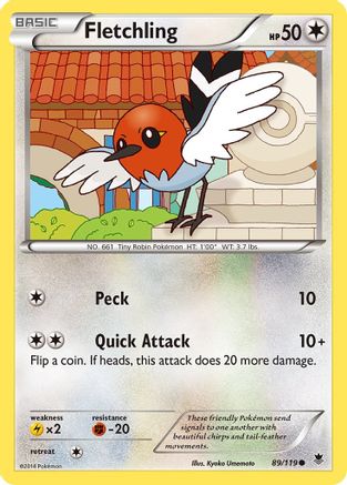 Fletchling - Reverse Holofoil XY Phantom Forces - Common