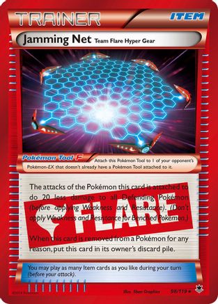 Jamming Net 098 - Holofoil XY Phantom Forces - Holo Rare