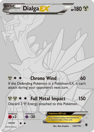 Dialga EX (122 Secret Rare) - Holofoil XY Phantom Forces - Secret Rare