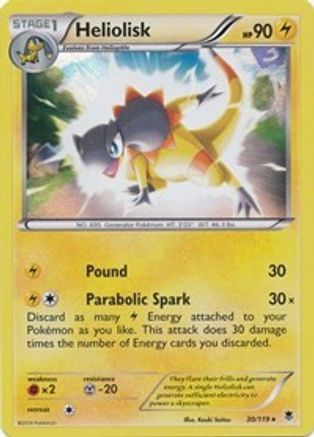 Heliolisk - 30/119 (XY Phantom Forces)/119 Deck Exclusives - Rare