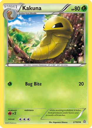 Kakuna - Reverse Holofoil XY Primal Clash - Uncommon