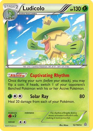 Ludicolo - Reverse Holofoil XY Primal Clash - Holo Rare
