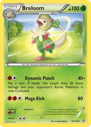 Breloom - Reverse Holofoil XY Primal Clash - Rare