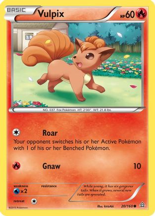 Vulpix 020 - Reverse Holofoil XY Primal Clash - Common