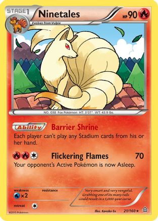 Ninetales 021 XY Primal Clash - Rare