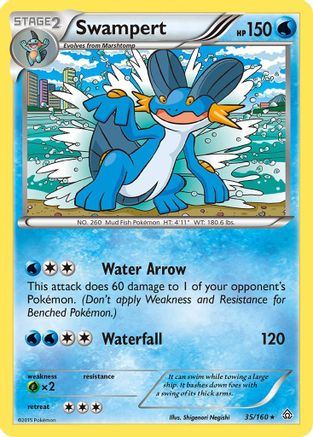 Swampert 035 - Reverse Holofoil XY Primal Clash - Rare
