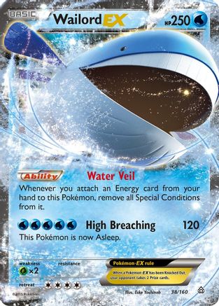 Wailord EX 038 - Holofoil XY Primal Clash - Ultra Rare