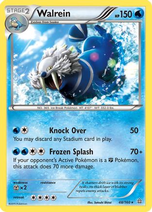 Walrein - Reverse Holofoil XY Primal Clash - Rare