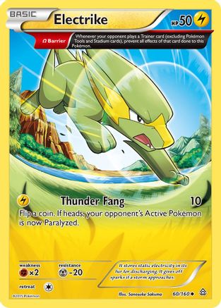 Electrike (Omega) 060 - Reverse Holofoil XY Primal Clash - Uncommon
