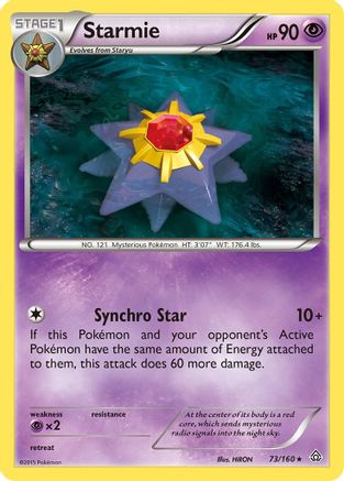 Starmie 073 - Reverse Holofoil XY Primal Clash - Rare