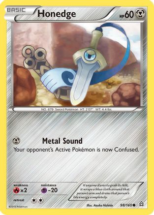 Honedge - Reverse Holofoil XY Primal Clash - Common
