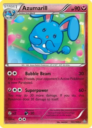 Azumarill 103 XY Primal Clash - Rare