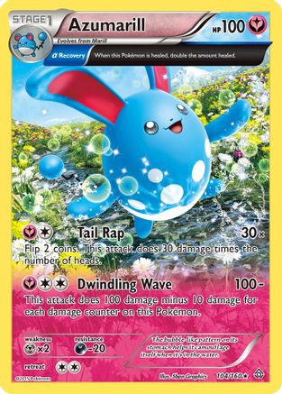 Azumarill (Alpha) 104 - Holofoil XY Primal Clash - Holo Rare