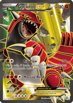 Groudon EX (150 Full Art) - Holofoil XY Primal Clash - Ultra Rare