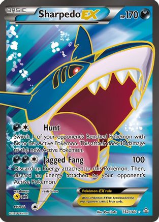 Sharpedo EX (152 Full Art) - Holofoil XY Primal Clash - Ultra Rare