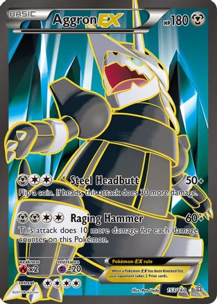 Aggron EX (153 Full Art) - Holofoil XY Primal Clash - Ultra Rare